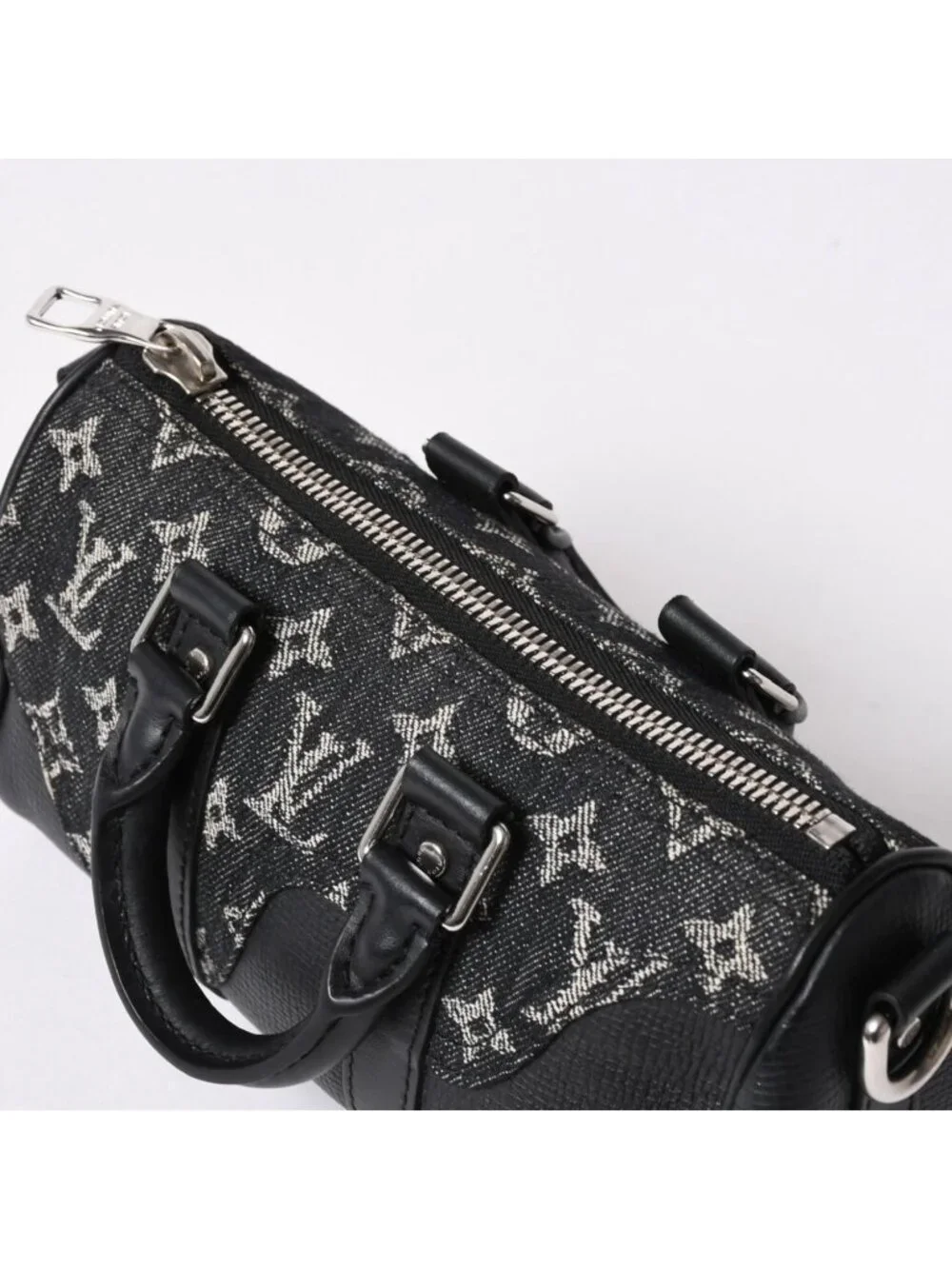 Louis Vuitton Keepall XS Shoulder Bag Monogram Denim Taurillon Leather 2-Way